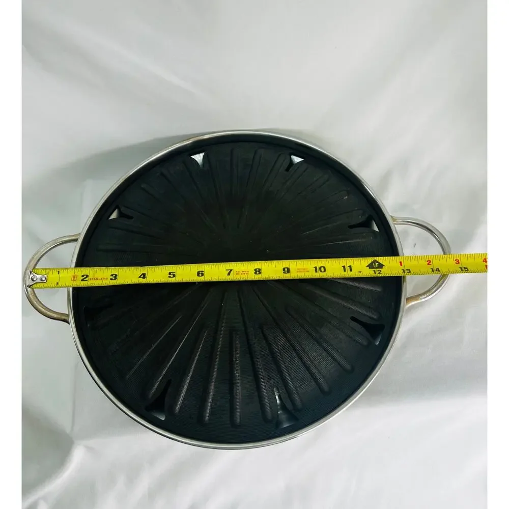Vintage Circulon Korean BBQ Grill Pan Cast Aluminum Tabletop Grill 12”